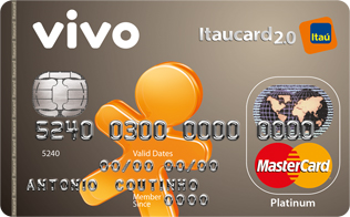 Solicitar Cartão de Crédito VIVO Itaucard 2.0 Platinum MasterCard Pré