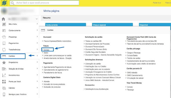 Consultar Cartão de Credito Banco do Brasil BB
